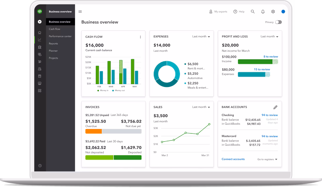 QuickBooks Online Screenshot